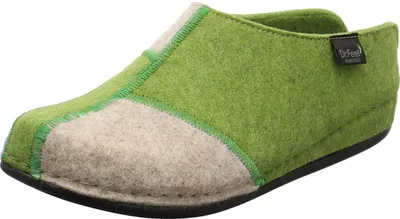 Produktbild von Dr. Feet Damen Hausschuh Wooly grün