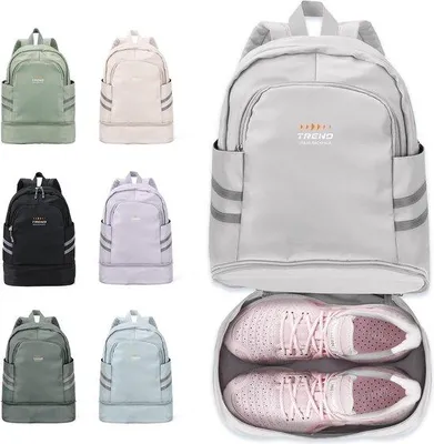 Produktbild von Famanu Sportrucksack mit Schuhfach und Nassfach - Wasserfest, faltbar, für Fitness und Yoga