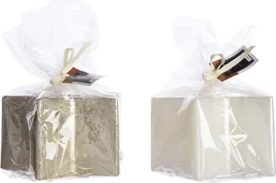 Produktbild von Wachskerze Stern beige /weiß 10 x 7 cm Stückpreis