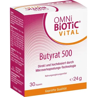 Immagine prodotto di Omni Biotic Vital Butyrat, 500 capsule, confezione da 30