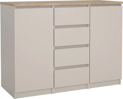 Immagine prodotto di Angelika - Credenza, 121x50x91h cm Beige, 4 Cassetti