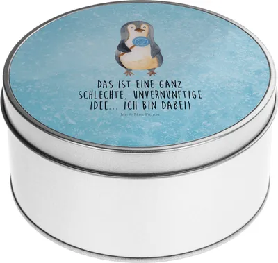 Produktbild von Mr. & Mrs. Panda Kaffeedose Pinguin Lolli - Eisblau - Geschenk, Süßigkeiten, Pinguine, Vorratsbehälter, Vorratsdosen, Unvernünftig, keksdosen, Spruch, Erinnerungsbox