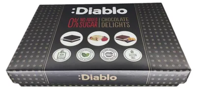 Produktbild von Schokoladengenuss Box Diablo Zuckerfrei (mit Stevia), 115 g