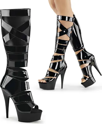 Produktbild von DELIGHT-600-49 Damen Sandale von Pleaser, Schwarz EU 41, US 11