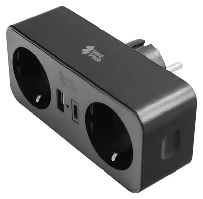 Obrázok produktu pre Razdelilnik 2xAC 1xUSB 1xUSB-C SPS-PS01B
