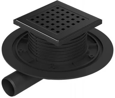 Immagine prodotto di Chud?j Scarico a pavimento laterale nero D40, griglia in acciaio inossidabile GATE nera G1 382 A C