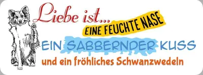 Produktbild von vianmo Holzschild 10x27 cm Liebe ist Hund Tier Haustier
