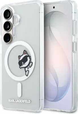 Image de Étui KARL LAGERFELD adapté au SAMSUNG S26 Plus KLHMS26M6HCPSCT (Magnetic IML Peekaboo Choupette) transparent