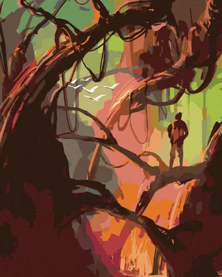 Produktbild von Zuty - Malen nach Zahlen - FANTASIEBÄUME IM WALD, 40x50 cm, ohne Keilrahmen