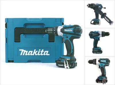 Produktbild von Makita DHP 458 Y1J Akku Schlagbohrschrauber 18V 91Nm im Makpac + 1x 1,5 Ah Akku