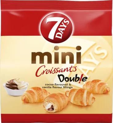 Obrázek produktu pro 7Days Croissants Mini Double Cocoa s příchutí vanilky 185g
