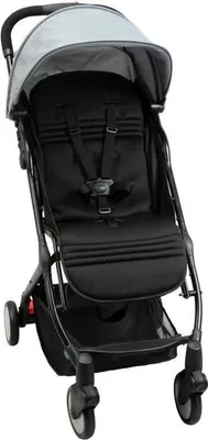 Image de Poussette compacte Bambisol YUKO, 0-36 mois (max 15 kg), Sangle de portage, 4 roues, Noir