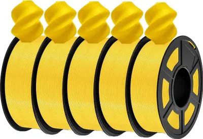 Image de Filament PLA Plus 3D, diamètre 1,75 mm, poids 1,1 kg, PLA plus jaune