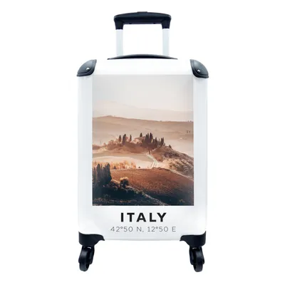 Produktbild von MuchoWow® Koffer Handgepäck Trolley Rollkoffer Kleine Reisekoffer mit 4 Rollen - Toskana - Italien - Sommer - Cabin Size < 55x40x23 cm & 55x40x20 cm - Fotokoffer - Kabinenkoffer - Boardgepäck - Reise-Box - Reisekoffer - Reisegepäck - Koffer mit Bild - Trolley für Kinder