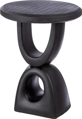 Produktbild von Gilde Beistelltisch, rund, "Preston", Kunstharz, schwarz, VE 1, H. 45 cm, D. 34,5 cm Höhe: 45.00 cm Durchmesser: 34.50 cm 52098