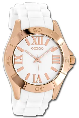 Obrázek produktu pro Hodinky Oozoo, pánské/dámské, kolekce Vintage, bílé, silikonový pásek, quartz, analogové zobrazení, model D3UOC5712A