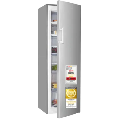 Produktbild von Exquisit Gefrierschrank 204 l No Frost | Energieklasse C | Schnellgefrieren | digitale Temperaturanzeige | leise 39 dB | GS5271-NF-H-040C inoxlook