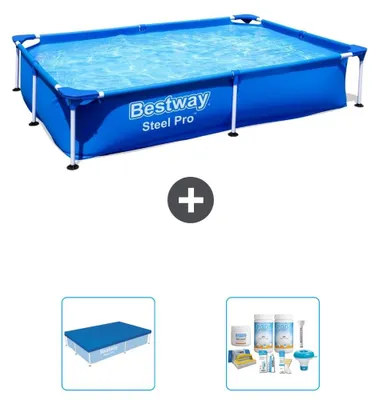 Immagine prodotto di Bestway Steel Pro, piscina rettangolare - 221x150x43 cm - 3 pezzi, modello S22701