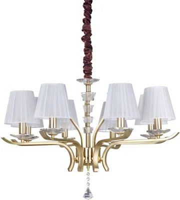 Produktbild von Ideal Lux Pendelleuchte Pegaso 8-flg. Messing-Satiniert 197739