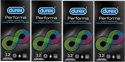 Produktbild von 48 Stück Durex Performa Kondome Aktverlängernd länger andauerndes Sexvergnügen