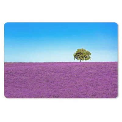 Produktbild von MuchoWow® Schreibtischunterlage Baum - Lila - Himmel - Lavendel 60x40 cm - XXL Mauspad - Großes Mauspad
