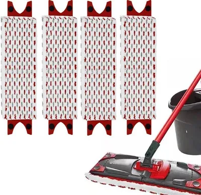 Produktbild von Ersatzbezüge Doppelpack Mikrofaser Wischmopp für Vileda Ultramax Power -Bezug für alle Hartböden wie Parkett, Laminat & Fliesen Waschmaschinengeeignet 8 Stück