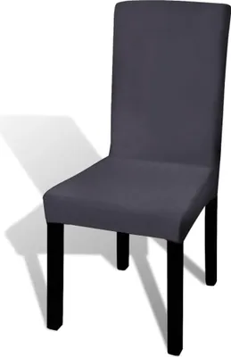 Produktbild von vidaXL Stretch-Stuhlhussen Gerade 4 Stk. Anthrazit