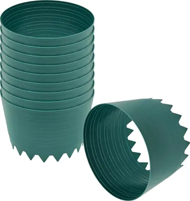 Produktbild von Kunststoff Bewässerungsring 20 cm grün - 10er Set - Gießring zur Bewässerung von Kräutern  Gemüsepflanzen Blumen Pflanzen Saatgut Befeuchtung - Bewässerungshilfe