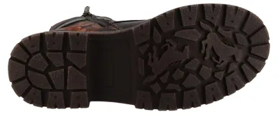 Produktbild von Mustang Damen Stiefelette Schnürboots mit Schnallen & Profilsohle, Größe:39 EU, Farbe:Braun