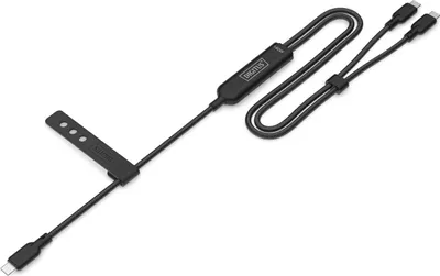 Zdjęcie produktu dla Digitus Kabel ładujący USB-C 2w1, 140 W, 1,8 m, 1,8 m, USB C, 2 x USB C, USB 2.0, 0,48 Gbit/s, Czarny