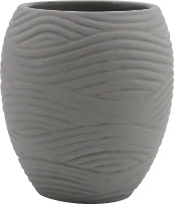 Produktbild von MSV Zahnputzbecher Zahnbürstenhalter Wave 8,5 x 10 cm Grau