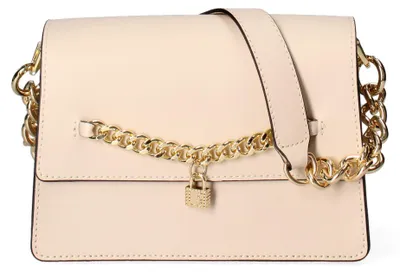 Produktbild von Damen Umhängetasche Echtleder Ruga Magnetverschluss und Kettenkette Black and Off Silver UNICA 22x16x10.5 cm JR-W-1155RU-BLACK-SILVER