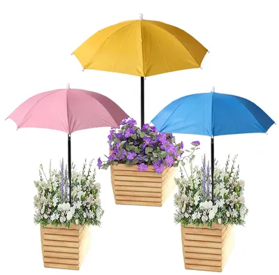 Produktbild von Pflanzenschirme 3 Stück, für Garten und Terrasse, Schattenspender für Topfpflanzen