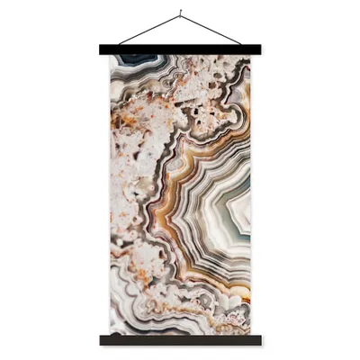 Produktbild von MuchoWow® Textilposter Edelstein - Marmor - Natur - Abstrakt 60x120 cm mit schwarzem Rahmen - Magnete