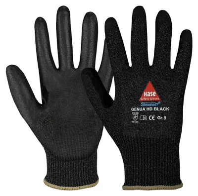 Produktbild von Hase Genua Hd Black Schnittschutzhandschuh aus Sinomac Hybridgarn Größe 10 10 Stk