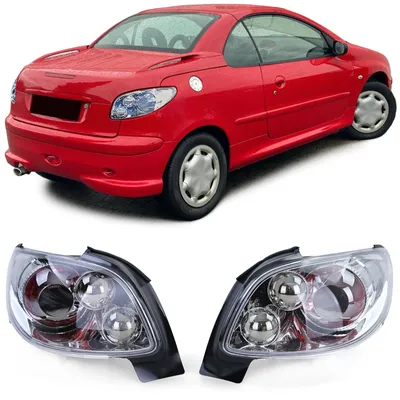 Produktbild von Rückleuchten Klarglas chrom für Peugeot 206 CC Coupe Cabrio 2000-2008
