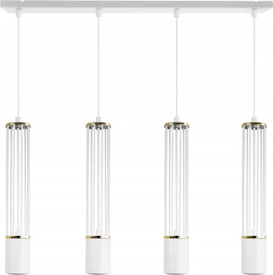 Produktbild von LED Deckenlampe Hängelampe Kronleuchter weiß Loft elegant Leiste GU10