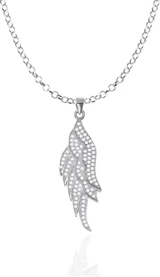 Produktbild von Karisma Damen Silber 925 Anhänger Feder Collier Kette mit Verlängerung 5cm - Silber Roségold