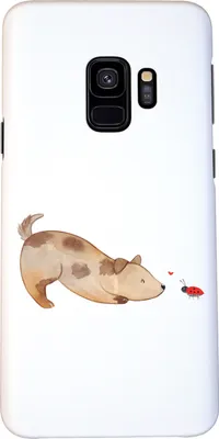 Produktbild von Mr. & Mrs. Panda Samsung Galaxy S9 Handyhülle Hund Marienkäfer - Weiß - Geschenk, Neugierig, Hülle, Handy Schutzhülle, Cover, Mischlinghund, Achtsam, Smartphone, Hunde