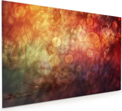 Produktbild von Küchenrückwand Spritzschutz Glas mit Motiv Abstrakte Kreise 40 x 40 cm