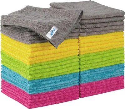 Immagine prodotto di MR.SIGA set di 50 panni per la pulizia in microfibra, 30 x 30 cm, ad alta assorbenza e senza pelucchi