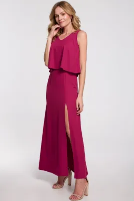 Immagine prodotto di Makover Maxi abito donna Siver K048 prugna L