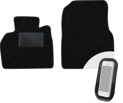 Produktbild von moto-MOLTICO Vorne Fußmatten Auto Velours Autoteppiche Schwarz Automatten Set 2-teilig passend für Renault Espace IV 2002-2014
