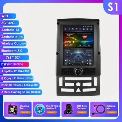 Imagen del producto de Reproductor multimedia Android de 9,7 pulgadas para automóvil – Radio para coche – Sistema de navegación GPS – CarPlay – Android Auto