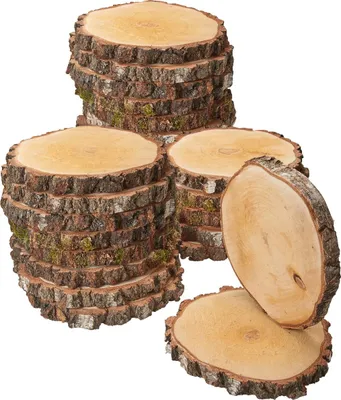 Produktbild von Grosse Baumscheiben 25 Stk. Dekoholz Holzscheiben Holzplatten 30 cm