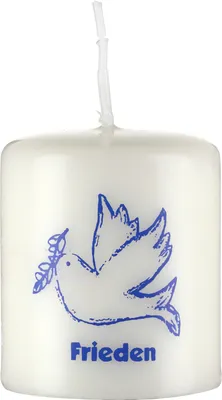 Produktbild von Kerze Friedenstaube, Osterkerze, Friedenskerze, Kirchenkerze, 6 x 5 cm