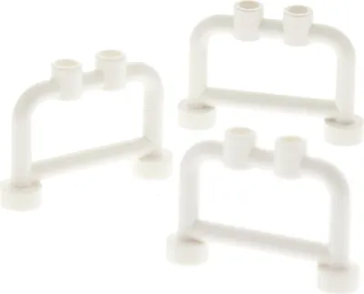 Produktbild von 3x Lego Zaun 1x4x2 weiß Gatter Zäune Absperrung Geländer 10184 408301 4083