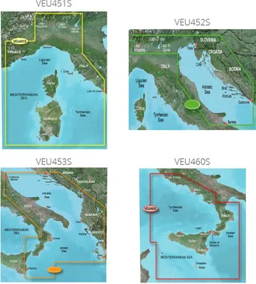 Zdjęcie produktu dla Garmin Veu452s Adriatic Coast North Charts Blue Niebieski Jeden rozmiar