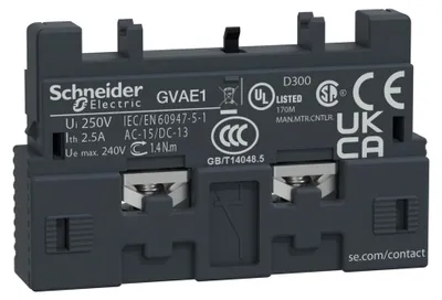 Image de Schneider Electric Contacts auxiliaires 660 V -20...+60 °C IP2X (GVAE1)