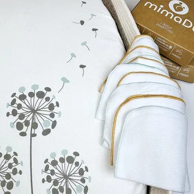 Image de Housse pour poussette en coton doux, 100 % Oeko-Tex, 75 x 35 cm, vert menthe clair